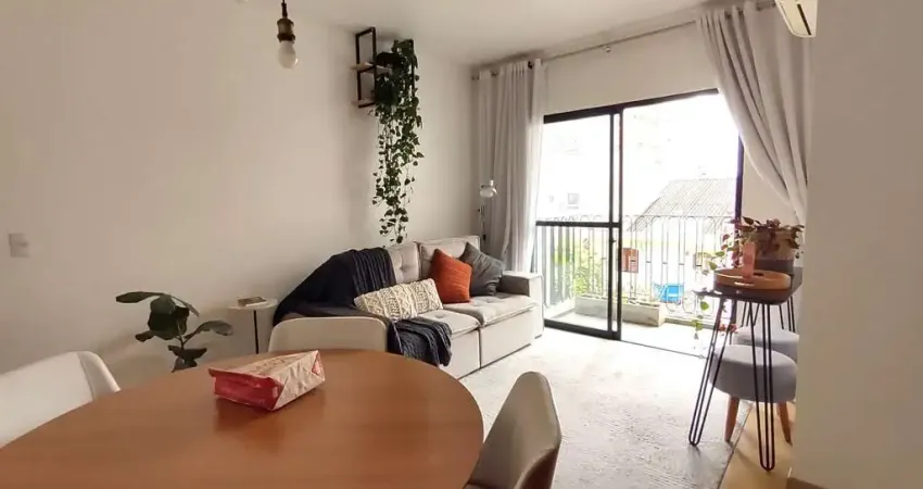 Apartamento Vila Olímpia com 65 m², Sala com Varanda, 2 Dormitórios, Ar Condicionado, 1 Vaga, Edifício com  Portaria 24 hs
