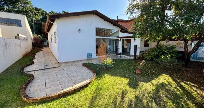 Casa térrea com charme e amplitude de terreno com  417,55 m² no jardim do sol, barão geraldo