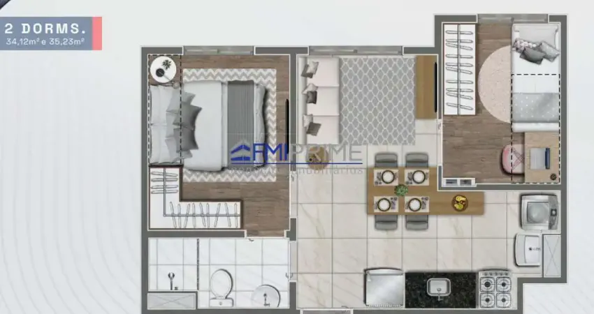 Apartamento a venda em pirituba, são paulo, sp - 35m2 - 2 dormitórios - 0 vaga