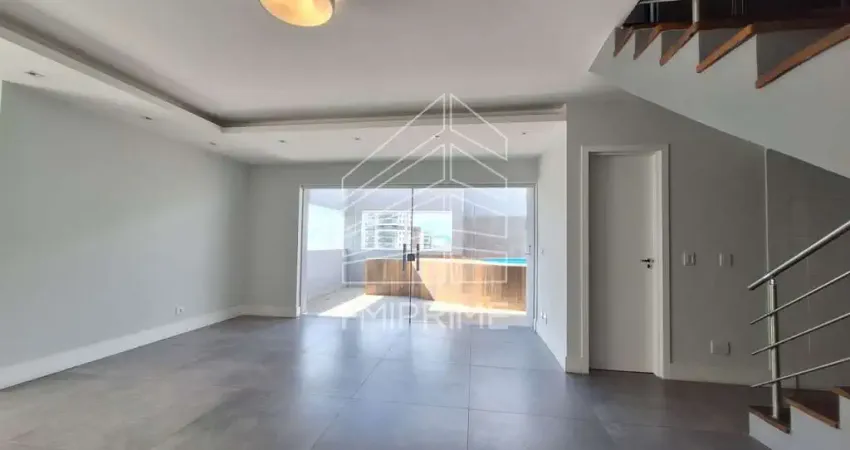 Cobertura duplex com 3 dormitorios, 3 vagas, piscina com hidro e espaço gourmet para locação