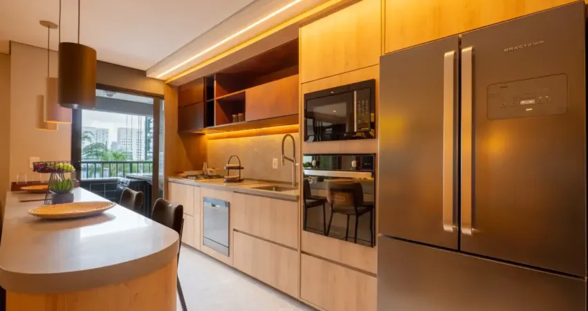 Moema dentro de 111m com 3 suítes e 2 vagas determinadas. prédio novo e moderno!