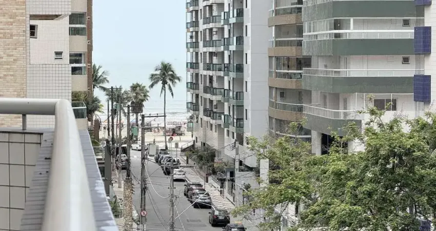 Apartamento no canto do forte, 97m² vista mar, varanda gourmet porteira fechada