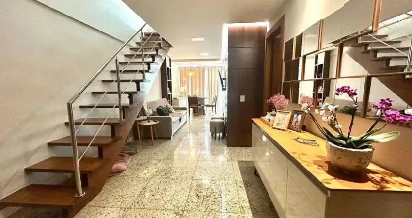 Apartamento duplex de 196 m2 c/ 4 quartos 3 suítes segunda quadra da praia em jardim camburi