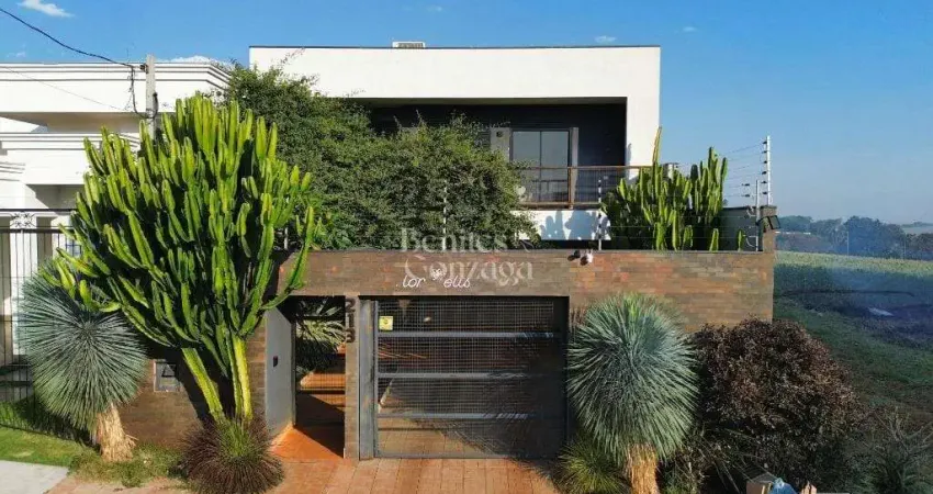 Sobrado de alto padrão mobiliado à venda em maringá, jardim azaléia, com 3 suítes e 310m² de constr