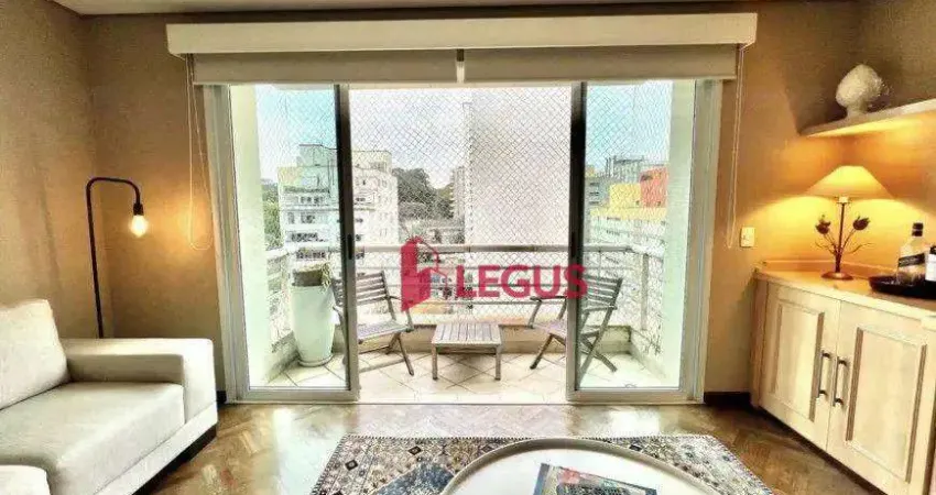 Apartamento moderno em pinheiros, sacada, 01 dormitório, 02 vagas