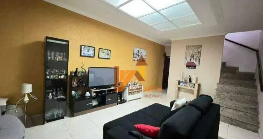 Sobrado com 3 dormitórios, 123 m² - venda por r$ 750.000,00 ou aluguel por r$ 3.597,00/mês - vila scarpelli - santo andré/sp