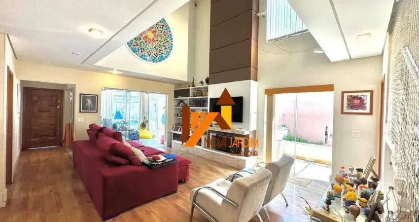 Sobrado com 3 dormitórios para alugar, 399 m² por r$ 10.200,00/mês - jardim - santo andré/sp