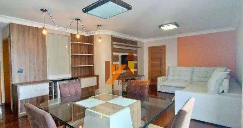 Apartamento com 4 dormitórios para alugar, 130 m² por r$ 8.260,00/mês - jardim - santo andré/sp