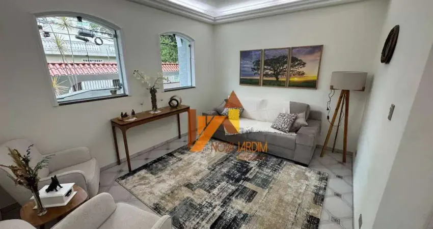 Sobrado com 4 dormitórios para alugar, 298 m² por r$ 8.417,92/mês - campestre - santo andré/sp