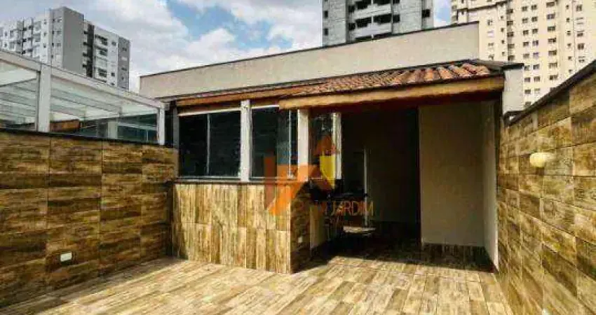 Cobertura com 2 dormitórios para alugar, 88 m² por r$ 3.202,00/mês - campestre - santo andré/sp