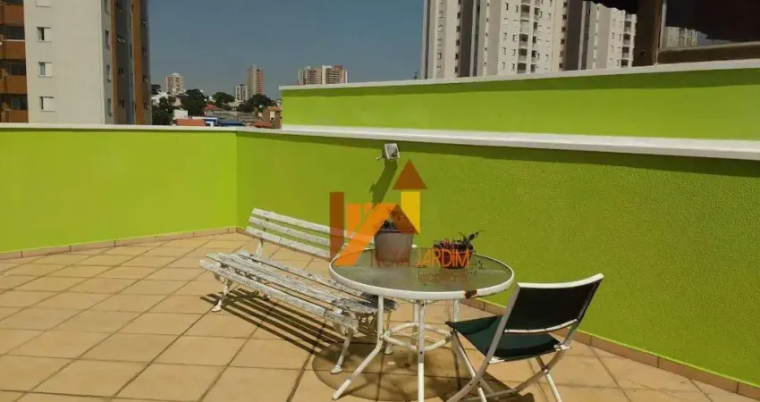 Cobertura com 3 dormitórios para alugar, 150 m² por r$ 3.300,00/mês - vila pires - santo andré/sp