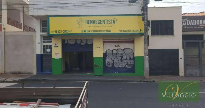 Salão para alugar, 130 m² por r$ 2.120,00/mês - centro - são josé do rio preto/sp