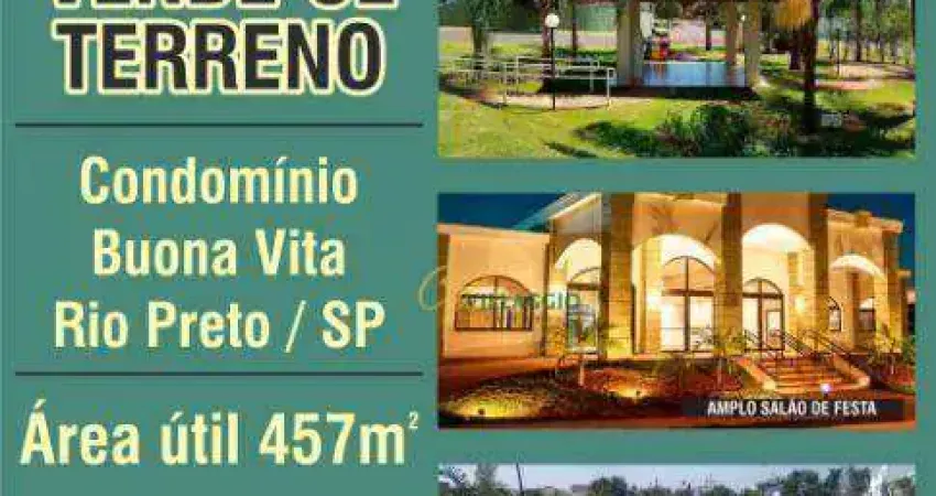Terreno à venda, 457 m² por r$ 330.000 - parque residencial buona vita - são josé do rio preto/sp