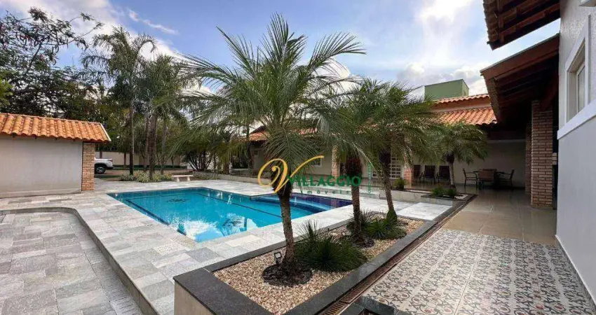 Chácara com 3 dormitórios para alugar, 1300 m² por r$ 8.790,00/mês - estância bortoluzzo - cedral/sp