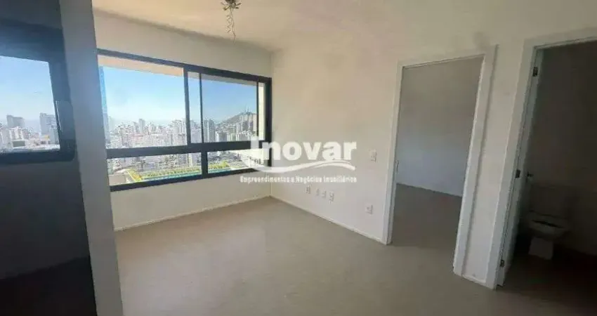Apartamento com aproximadamente 40m² no villa da serra, suite, varanda, 01 vaga, lazer completo