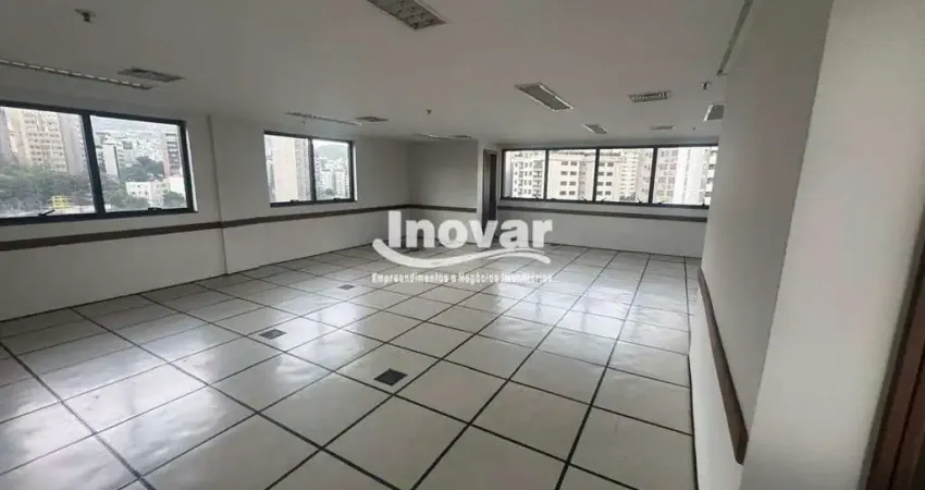 Andar corrido com aproximadamente 180 m2, dividido em 2 salas, ar condicionado, 6 banheiros, localizado na av. afonso pena quase com getulio vargas