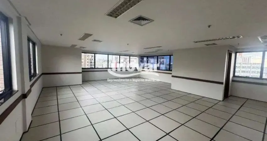 Andar corrido no funcionarios com 185m² dividido em 2 salas, ar central. banheiros, av. afonso pena