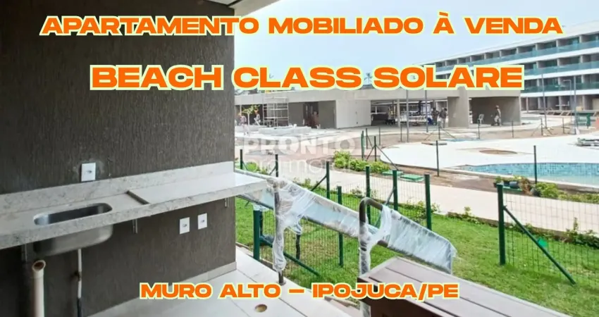 Apartamento mobiliado à venda em porto de galinhas-ipojuca/pe | 1 quarto | 1 wc | 1 vaga | 41m²