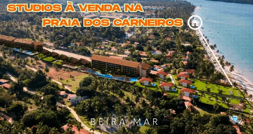 Flat à venda na beira mar praia de carneiros-tamandare/pe | 1 quarto | 1 wc | 1 vaga | 26m²