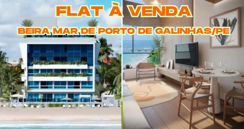 Studio a venda pe na areia em porto de galinhas | ipojuca/pe | 1 quarto 1 wc 1 vaga 20m²