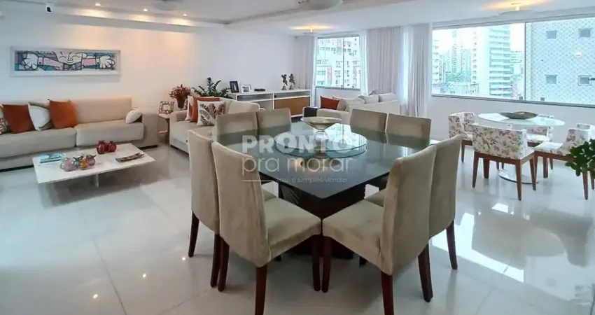 Apartamento mobiliado porteira fechada em boa viagem | 156,69m² | varanda integrada | 3 quartos (2 suítes) | água e gás inclusos | 2 vagas cobertas | a 270m da praia