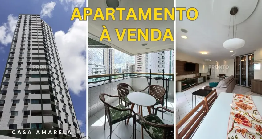 Apartamento à venda em casa amarela-recife/pe | 3 quartos | 2 suite | 1 wc | 3 vagas | 123m²