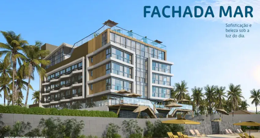 Studio à venda na beira mar em porto de galinhas-ipojuca/pe | 1 quarto | 1 wc | 1 vaga | 21m²