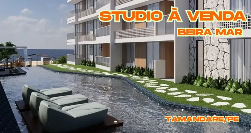 Studio a venda na beira mae praia de tamandare-ipojuca/pe | 2 quartos | 1 wc | 1 vaga | 41m²
