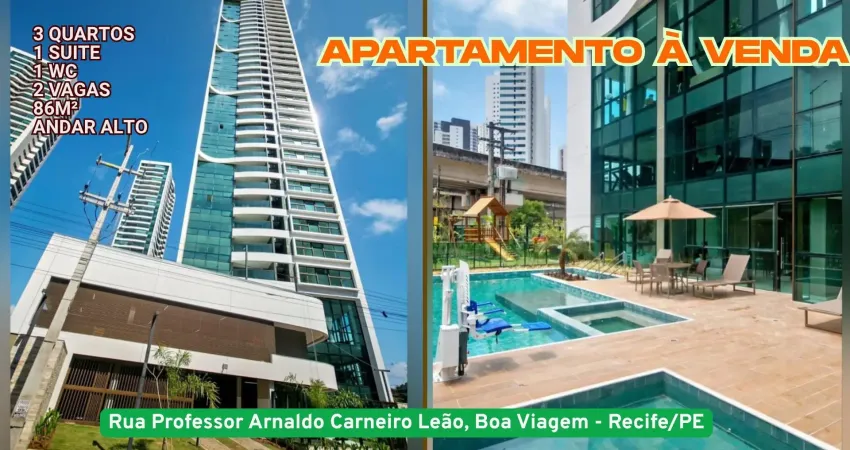 Apartamento à venda no edf verdano em boa viagem-recife/pe | 3 quartos | 1 suite | 1 wc | 2 vagas | 86m²