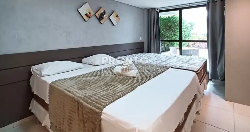 Apartamento studio mobiliado de frente para a piscina | porto de galinhas