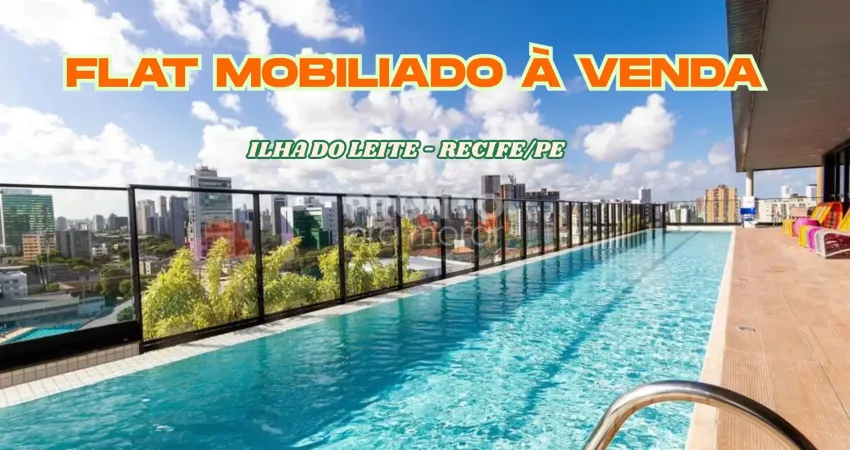 Flat à venda na ilha do leite-recife/pe | 1 quarto | 1 wc | 1 vaga | 21m²