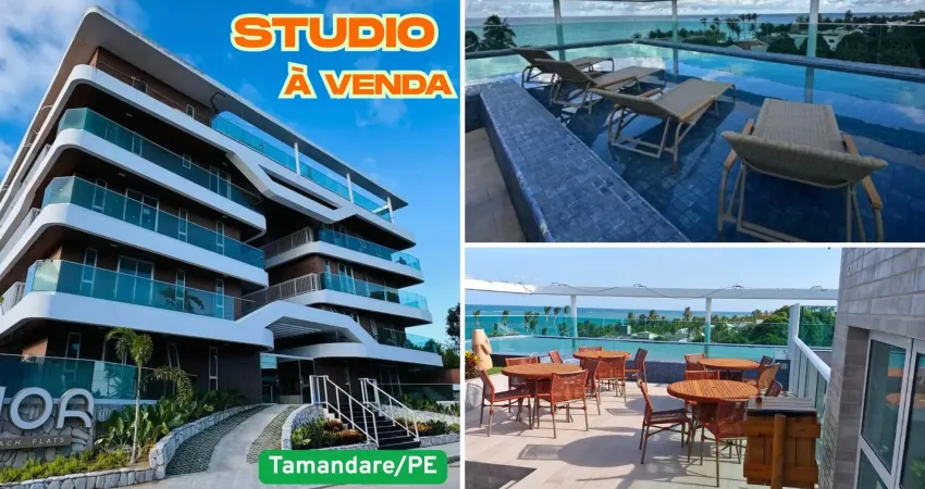 Studio â venda na praia de tamandare/pe | 1 quarto | 1 wc | 1 vaga | 29m²