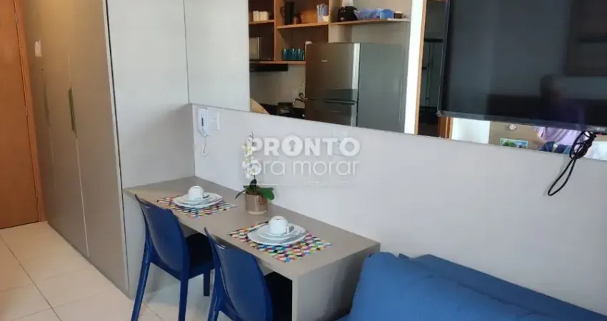Apartamento mobiliado em muro alto | 28,55m² | varanda | 1 quarto | lazer completo | próximo ao mar