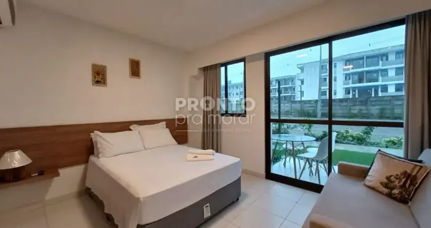 Apartamento mobiliado em muro alto | 28,55m² | porteira fechada | próximo ao mar