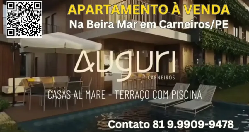 Apartamento à venda na beira mar de carneiros em tamandare/pe| 4 suites | 2 wc | 2 vagas | 224m²
