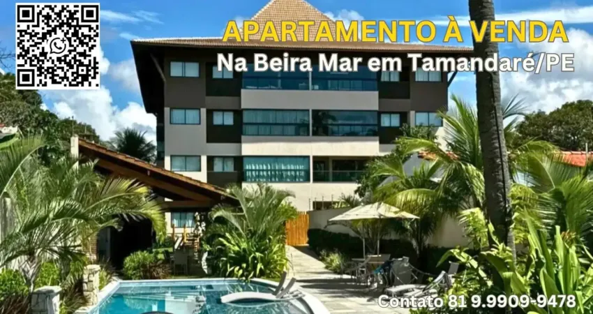 Apartamento à venda na beira mar praia de carneiros/pe | 3 quartos sendo 1 suite| 1wc|1 vaga|75m²