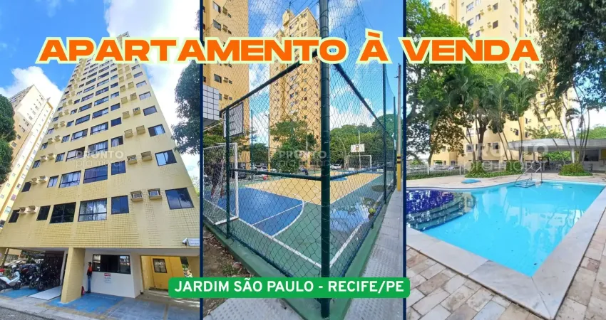 Apartamento à venda em jardim sao paulo-recife/pe | 2 quartos | 1 wc | 1 vaga | 48m²