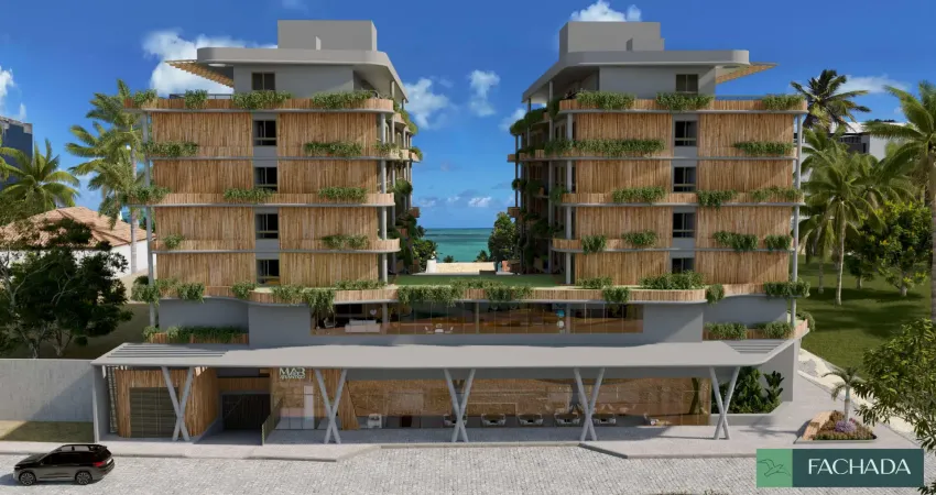 Mar do atlântico flat com suíte e lazer completo na praia de tamandaré