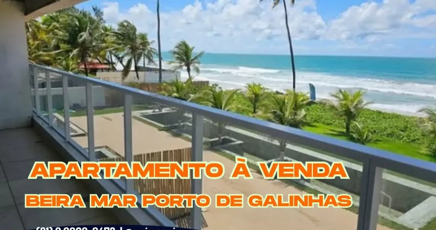 Apartamento à venda beira mar porto de galinhas/pe | 3 quartos sendo 2 suites| 1 wc | 1 vaga| 88m²