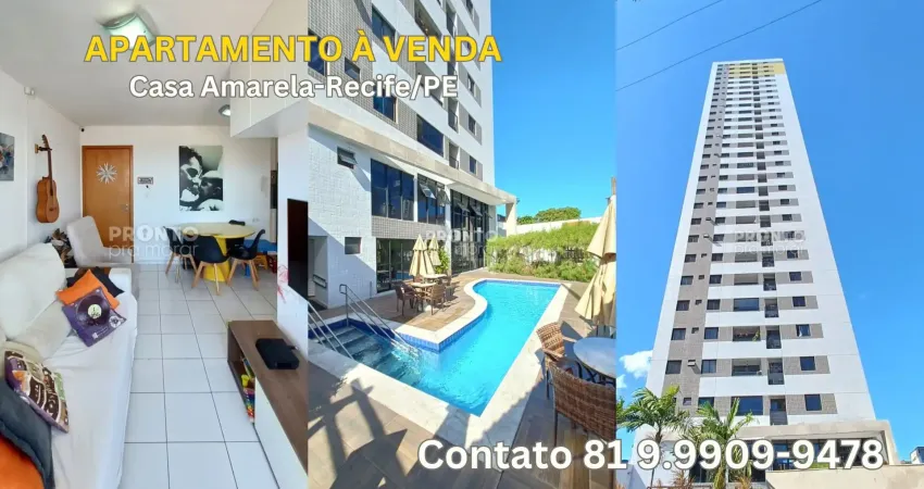 Apartamento à venda em casa amarela-recife/pe - 3 quartos sendo 1 suite | 1 wc | 1 vaga | 62m²