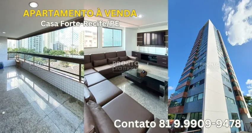 Apartamento à venda em casa forte-recife/pe| 4 quartos sendo 4 suites| 1 wc| 4 vagas| 273m²