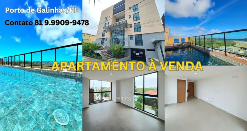 Apartamento à venda em porto de galinhas-ipojuca/pe 1 quarto 1 wc 1 vaga 23m²