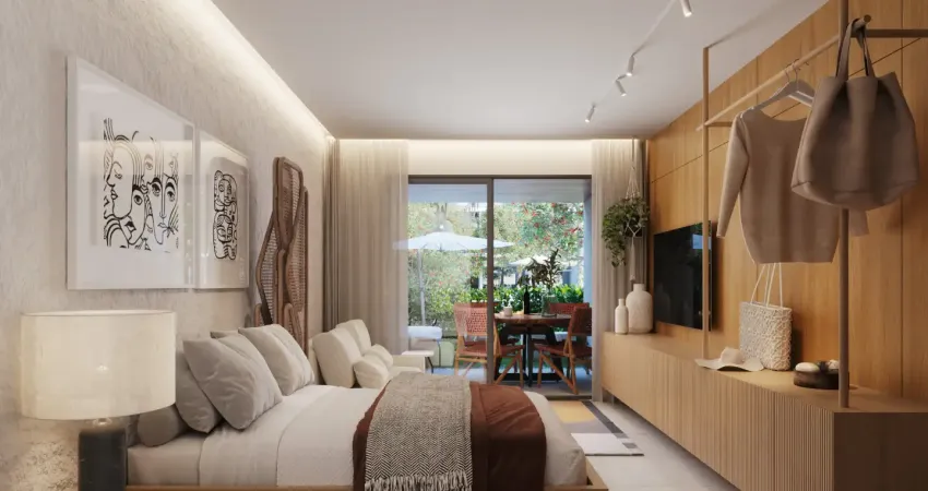 Studio rooftop 51,28m² |•| cobertura |•| 1 quarto |•| praia dos carneiros