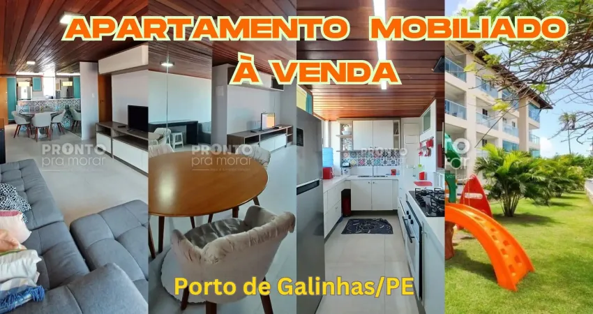 Apartamento mobiliado à venda no ocean residence em porto de galinhas/pe