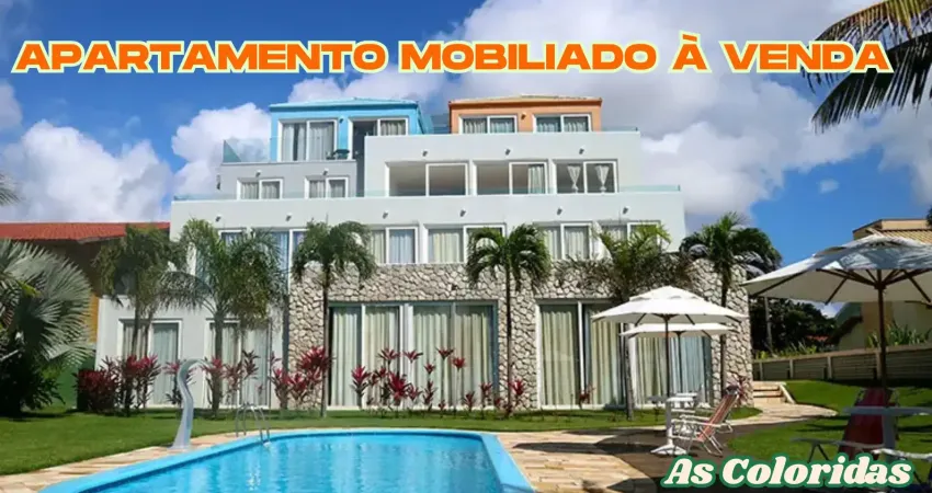 Apartamento mobiliado à venda no as coloridas beira mar praia dos carneiros/pe