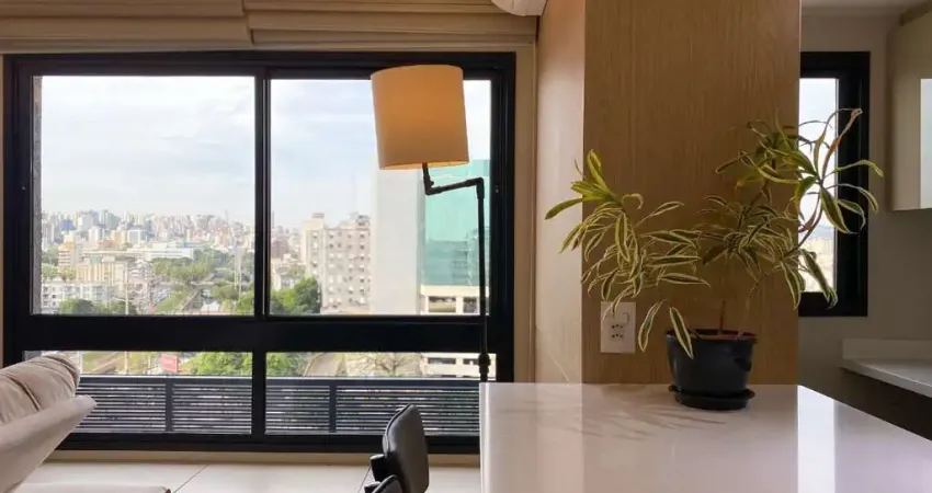 Apartamento mobiliado de 1 dormitório, super astral em condomínio com infra comp