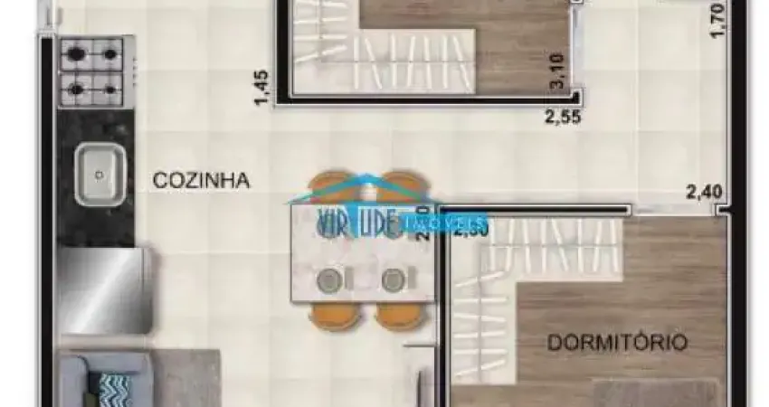 Apartamento em condomínio para venda no bairro patriarca, 1 dorm, 1 vagas, 27 m