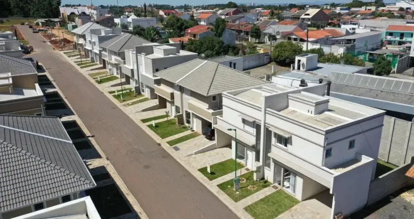 Sobrados  em condomínio fechado com 3 quartos à venda na rua joão dembinski, --, campo comprido, curitiba