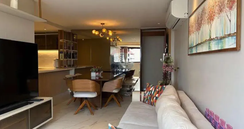 Apartamento para alugar com 98,69 m2, 3/4, sendo 1 suíte + dependência + 2 garagens cobertas.