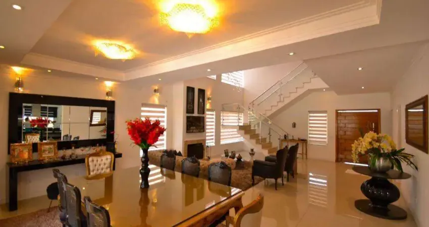 Casa à venda em jandira, granja viana, com 5 suítes, com 418 m², condomínio santa maria